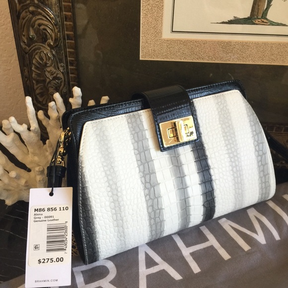 🚫SOLD🚫⚓️🛳GREY NEPTUNE “ALENA” BRAHMIN CROSSBODY - Picture 8 of 8